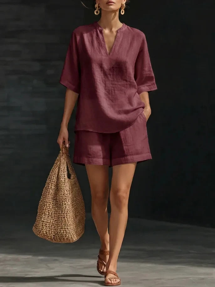Cotton Linen Loungewear Set
