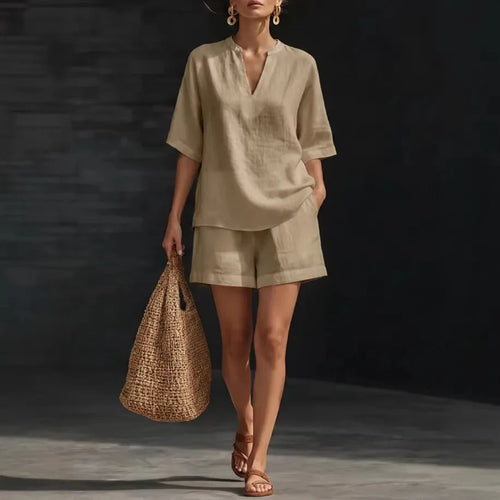 Cotton Linen Loungewear Set