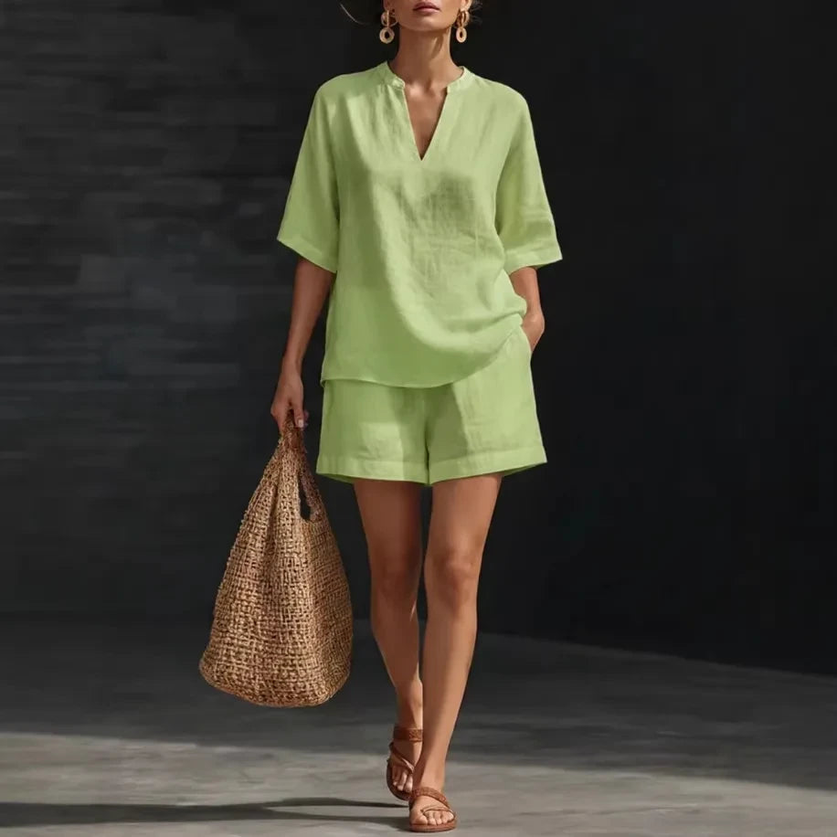 Cotton Linen Loungewear Set