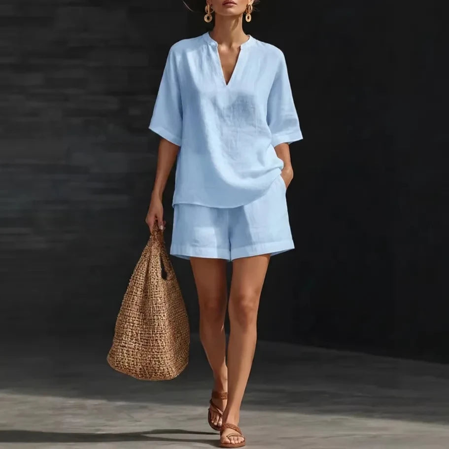 Cotton Linen Loungewear Set